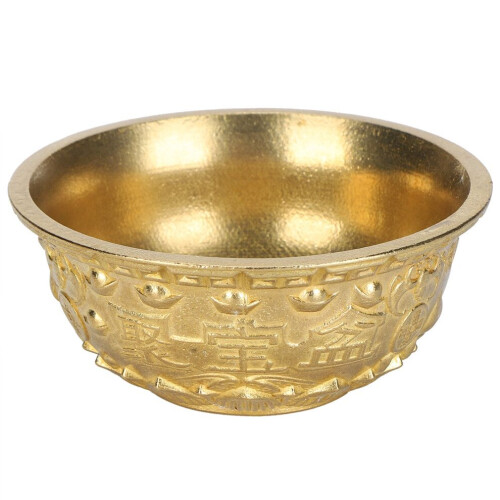 Messing-Schatzschale, Ornamente, Reichtum, Glück