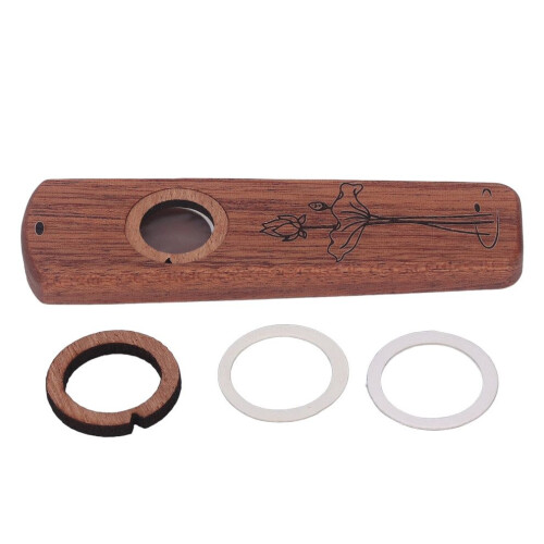 Trä Kazoo Flöjt Trä Spela Gitarr Ukulele