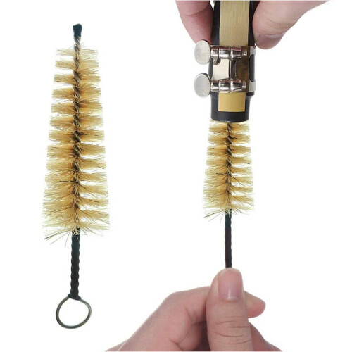 Mouthpiece Cleaning Brush Metal Handle Bristles 2