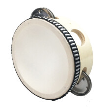 Wooden Handheld Tambourine Educational Portable