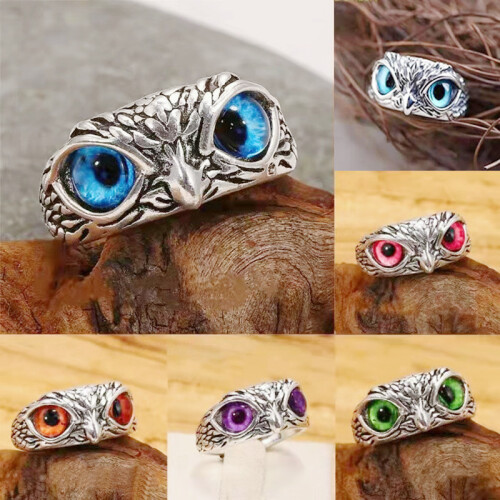 Vintage Eulenring – 5 Farben