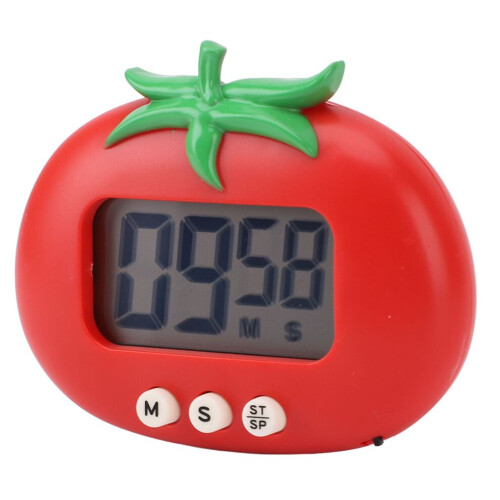 Barn Digital Timer med Högt Alarm Söt Tomat