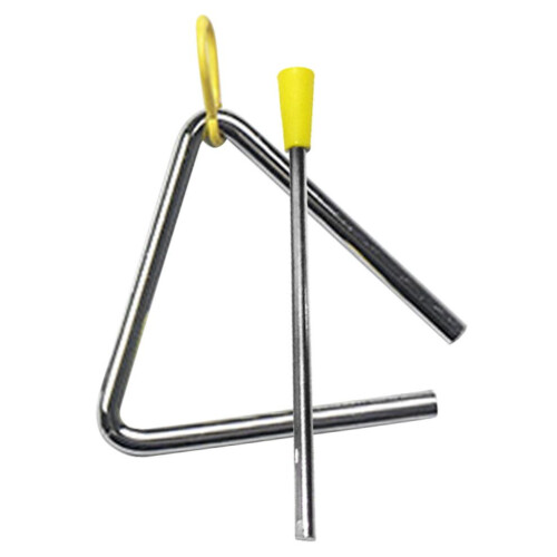Triangle métallique avec percussion manuelle