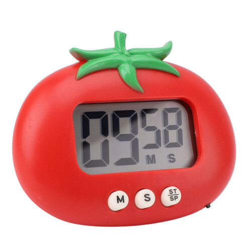 Barn Digital Timer med Högt Alarm Söt Tomat 2