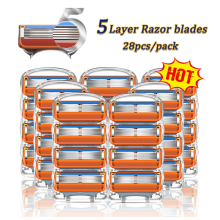 28 pakkausta, 5 terää, yhteensopiva Fusion Proglide Power -vaihtopartahöylän kanssa