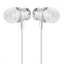 Luxus-Sport-Kabelhörer 3,5-mm-Klinkenstecker Tiefer Bass Stereo Silber