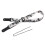 Leather Shoulder Strap Black White Printed 1