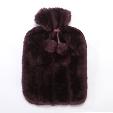 2000 Ml Hot Water Bag Cover With Needle Web Cover Purple Cloth Warm Hand Bag For Hot Water Bottles