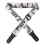 Leather Shoulder Strap Black White Printed 2