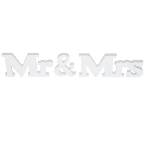 Décorations en bois Mr&Mrs pour mariages 1