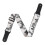 Leather Shoulder Strap Black White Printed 3