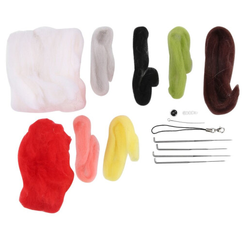 Nålfiltningskit DIY handgjorda kattdockleksaker 2