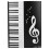 Notmapp A4-format 4 sidor med musiktema 1