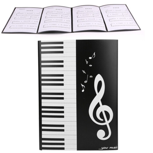 Notmapp A4-format 4 sidor med musiktema 2