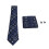 Herren-Krawatten-Set, Einstecktuch, Manschettenknöpfe, Polyester, Seide 4