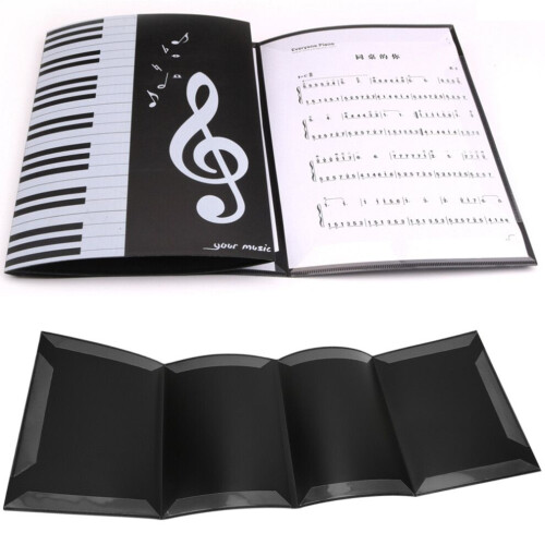 Notmapp A4-format 4 sidor med musiktema 1