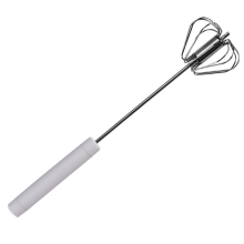 Hochwertiger Schneebesen aus Edelstahl, hitzebeständige Silikonbeschichtung und ergonomischer, schmaler Griff für halbautomatisches Mischen,