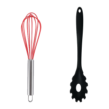 Robustes Edelstahl-Schneebesen-Set, ergonomischer Griff für komfortable Handhabung und ungiftige Lebensmittelzubereitung, 2-teilig