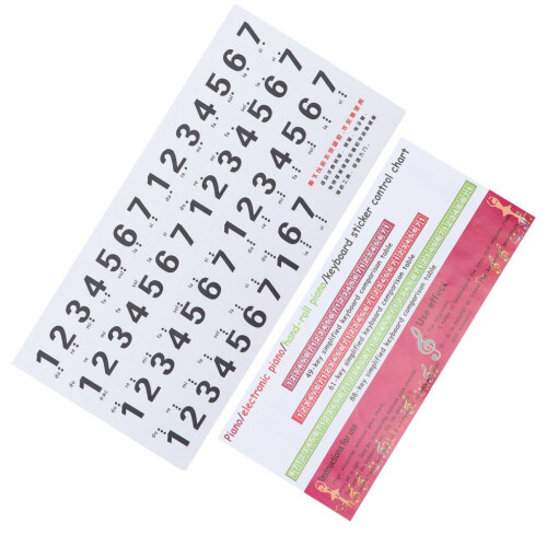 Piano Keyboard Stickers Scale Staff Decals 1