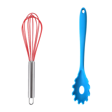 Silikon-Schneebesen-Set für antihaftbeschichtetes Kochgeschirr, rutschfester Griff für sicheren Halt und optimale Kontrolle, hitzebeständig,