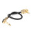 Gitarrenpedalkabel Schwarz Goldener Winkelstecker 3