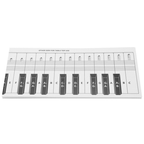 Ejercicio de tabla de notas de teclado de piano de 88 teclas 2