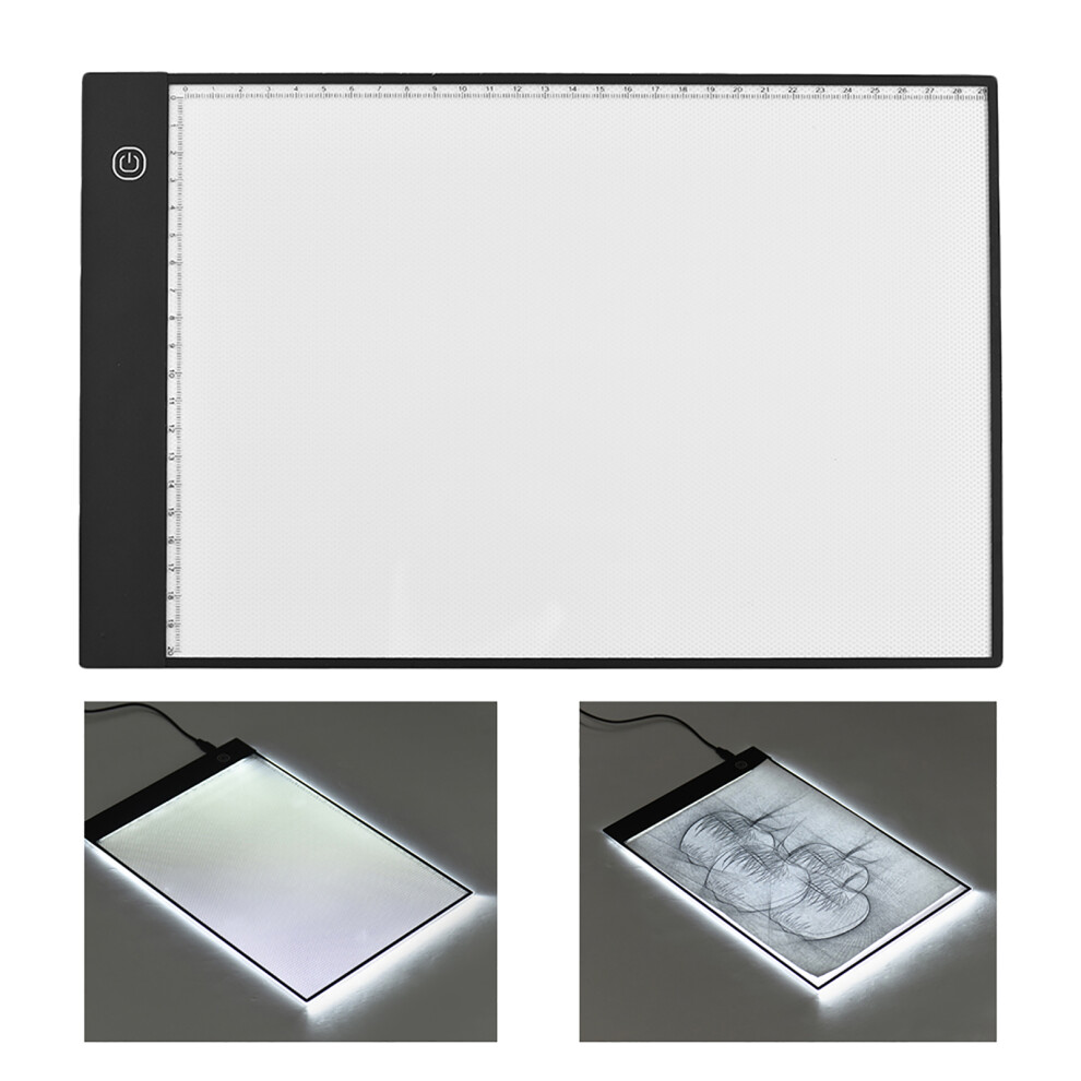 A4 Ultra-Thin LED Light Box with Dimming, Scaled Board & Clamp-image-OPC-PN59G2W-NEW