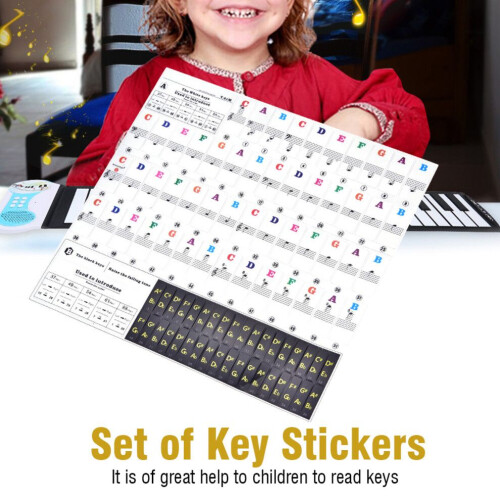 Aufkleber-Set für Klaviertasten, abnehmbar 1
