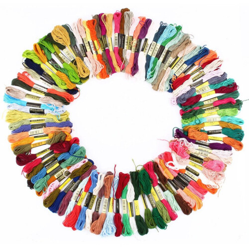 Nouveau coton à broder multicolore (100 pièces) 1