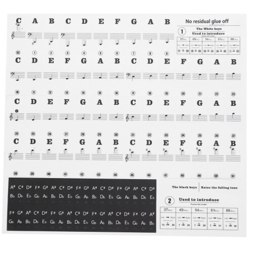 Piano Sticker Electronic Piano Removable Keyboard