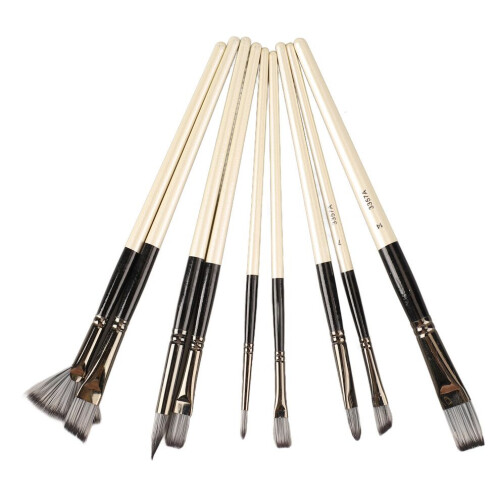 9pcs Gouache Watercolour Brushes Nylon Wool 1