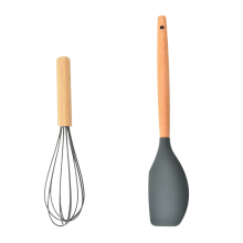 Hitzebeständiger Silikon-Schneebesen, 100 % hochwertiges Silikon mit Rostschutz, kratzfest beschichtet für antihaftbeschichtetes Kochgeschirr, Di