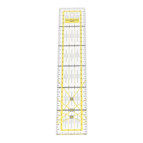 Quiltlinjal akryl hög precision 5x30cm gul 1