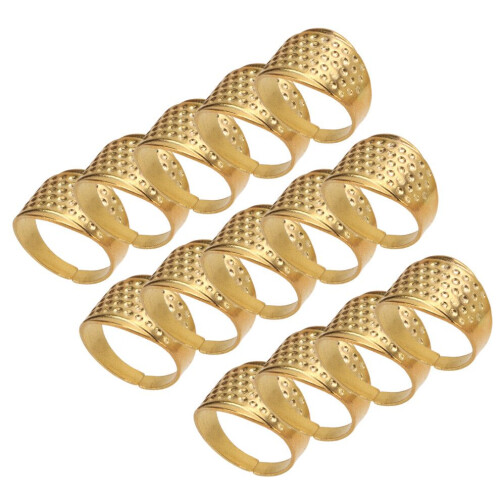 Ring Thimble Round Gold Adjustable Size Copper 1