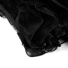 Schwarzer Spitzen-Regenschirm/Kurbelparasoll für Fotografie & Partydekoration, 55 cm