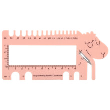 Regla de plástico con forma de oveja para tejer suéteres a crochet
