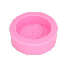 Silicone Mold Moon Face Round Hand Made Soap Cake