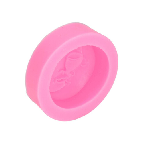 Silicone Mold Moon Face Round Hand Made Soap Cake 2