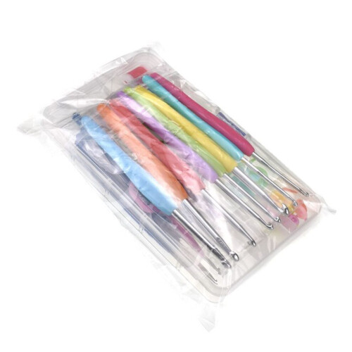 53pcs Crochet Hooks Set Rubber Handle Soft 2