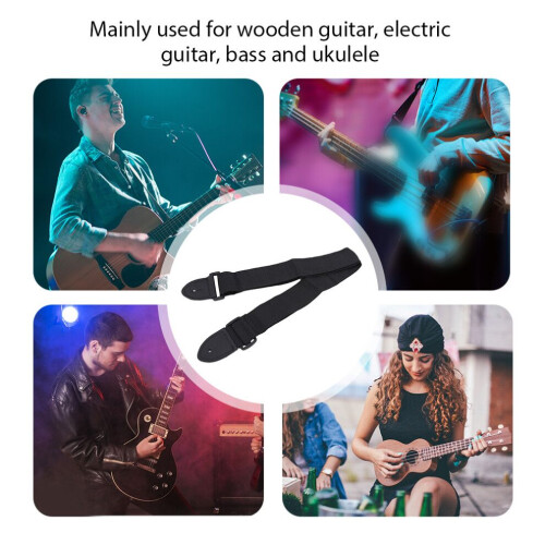 Gitarrrem justerbar längd för bas och elgitarr