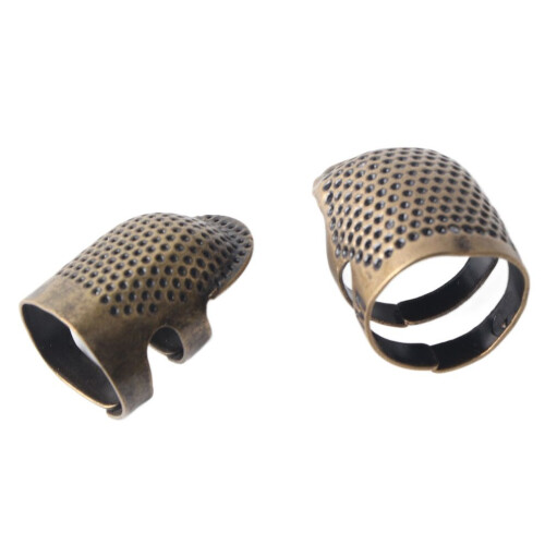 Thimble Metal Retro Sewing Thimbles Adjustable 2
