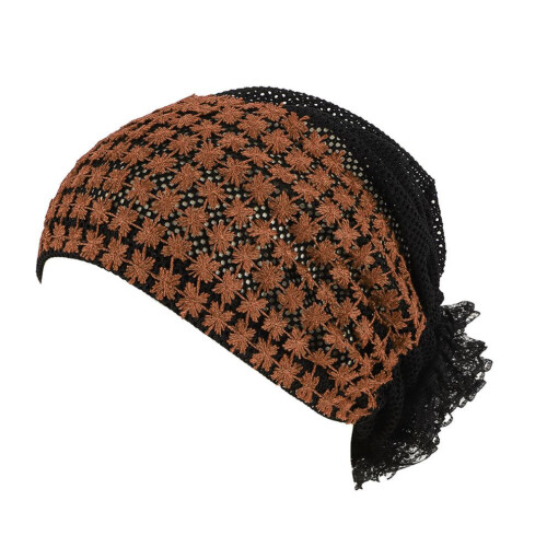 Gorro de encaje suave, algodón elástico, piel transpirable. 1