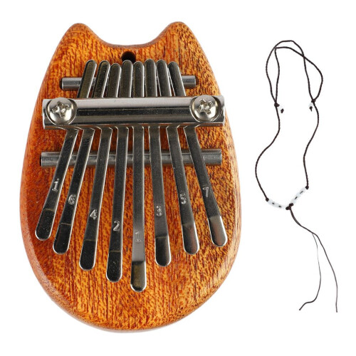 Mini Kalimba 8 Key Thumb Piano Solid Wood Children