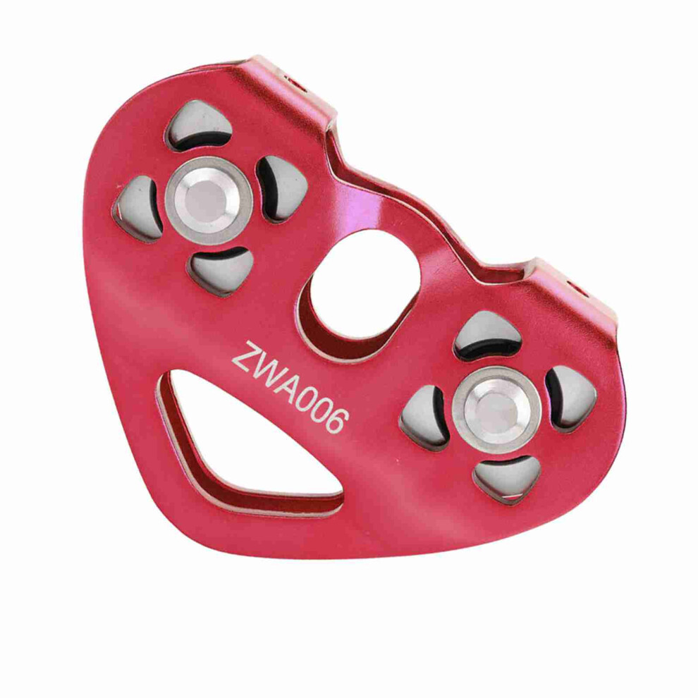 Red Dual Pulley Trolley 30Kn Load Ideal For Rappelling And Rescue 8731362778178