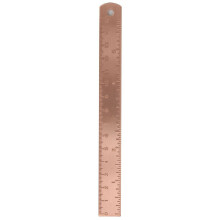 Rak linjal i förtjockad koppar 0~150mm mini