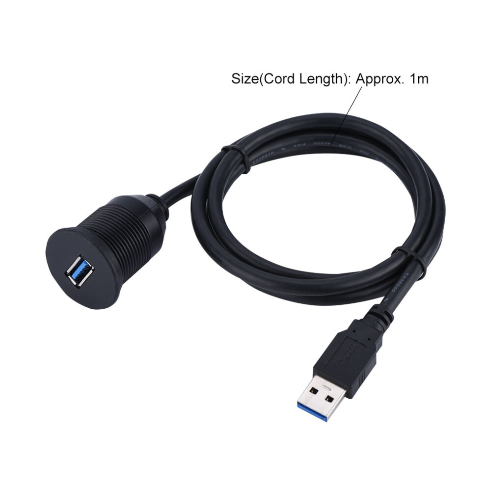 Durable 1M Usb 3.0 Car Dash-Mount Extension Cable For Versatile Use 7891362778040