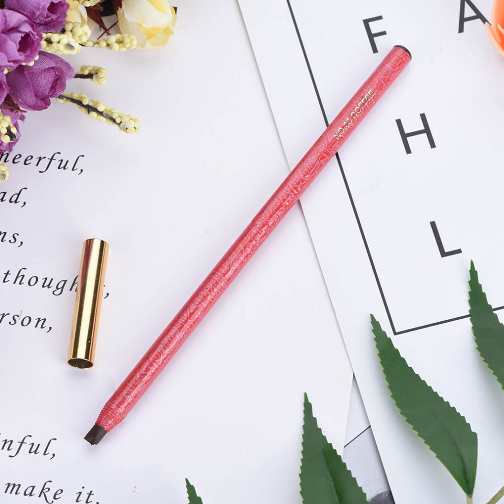 Brown Semi Permanent Microblading Eyebrow Pencil Waterproof Longlasting Coffee 0.8G