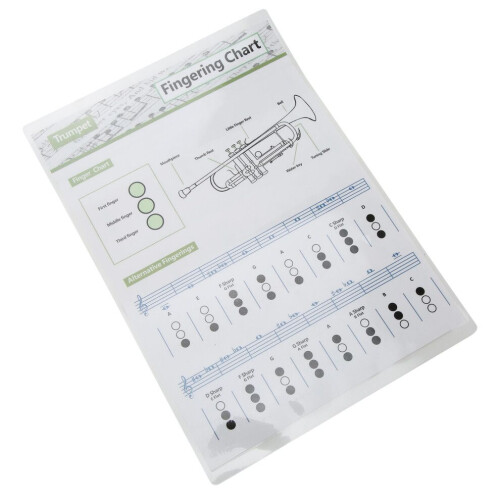 Tableau d'accords de trompette, doigté, notes, musique 2