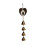 Heart Shape Wing Durability Wind Bells Featuring Clear Bells and 1
