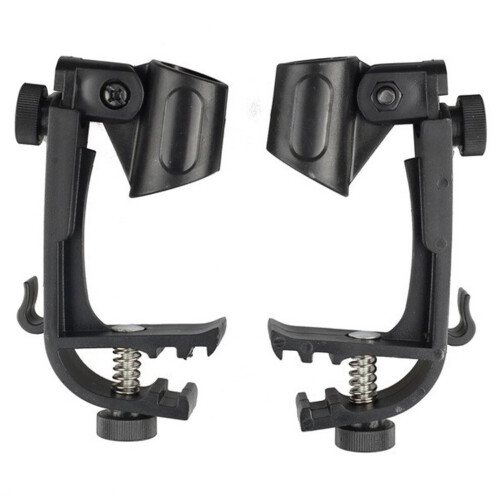 1 paar drummicrofoonclips voor drumstel en randmicrofoon